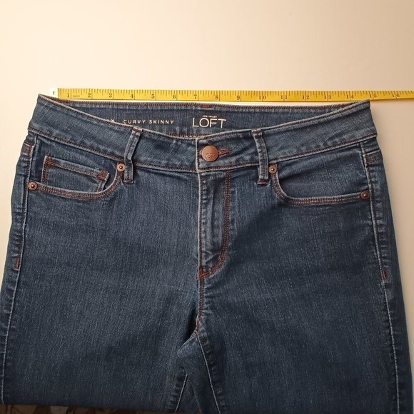 Loft Denim Jeans Size 28/6 Curvy Skinny Low Rise Medium Wash - Picture 7 of 10